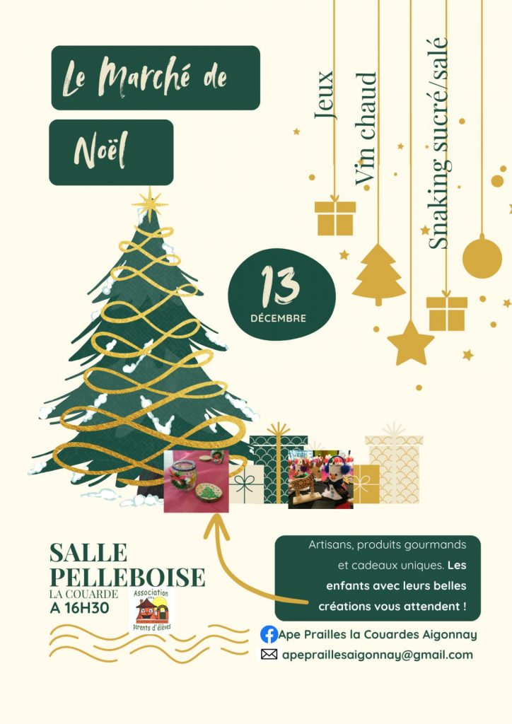 APE - marché de Noël Aigonnay-Prailles-La Couarde